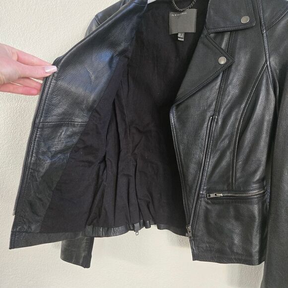 Muubaa Kajana Black Leather Biker Jacket size 4 US 8 UK - Picture 9 of 11